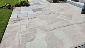 Sand poly after power wash