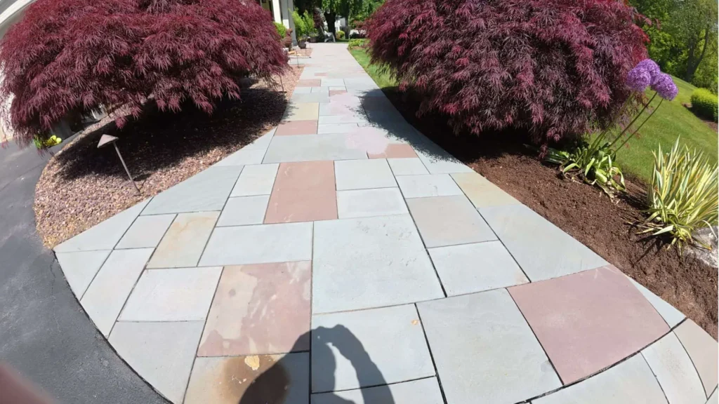 sand poly walkway before